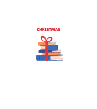 All I want for Christmas is Books Könyves póló minta fekete pólón