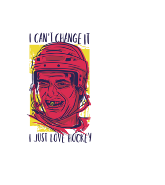 Hockey minta fekete pólón