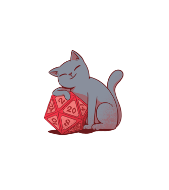Dungeons Master Cat minta fekete pólón