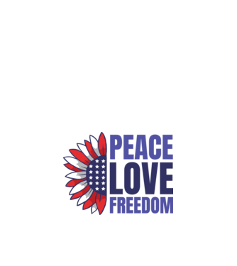 Peace Love Freedom minta homokszín pólón