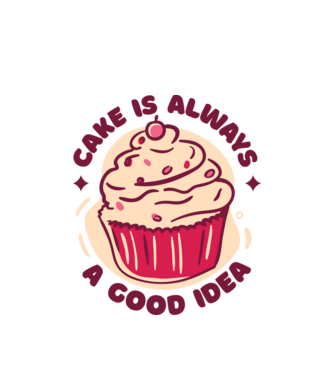 Muffin minta fehér pólón