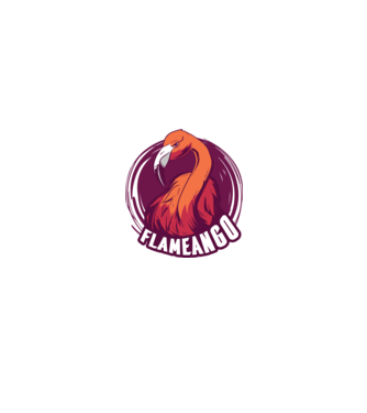 Flamingo minta fehér/piros pólón