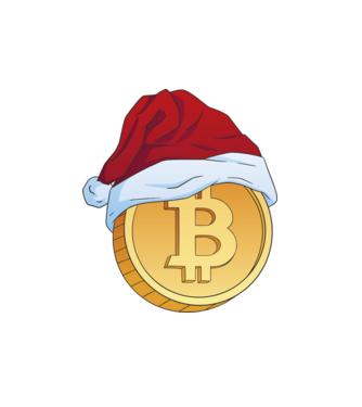 Bitcoin Karácsony minta fehér pólón