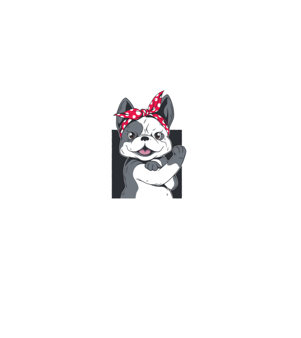 Francia Bulldog minta szürke pólón
