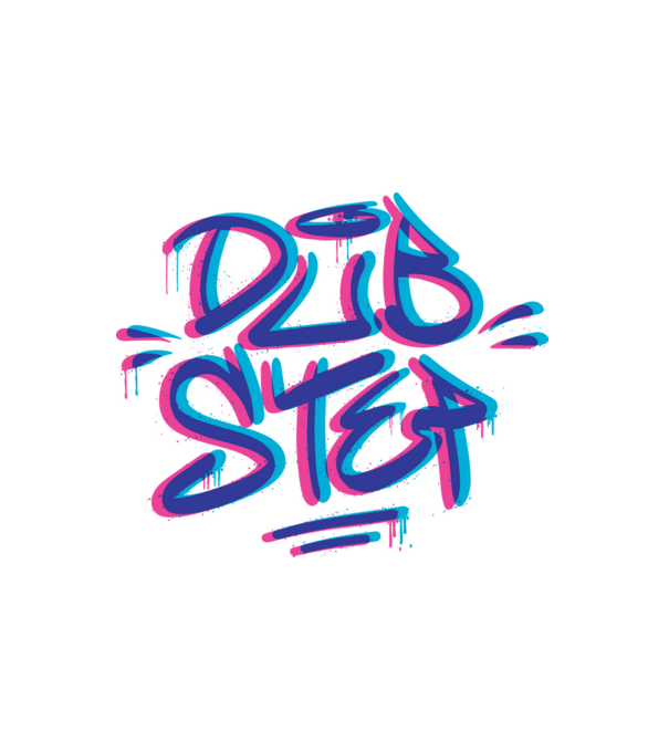 Dubstep minta fehér pólón