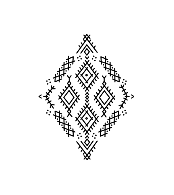 Berbere Symbol minta fehér pólón