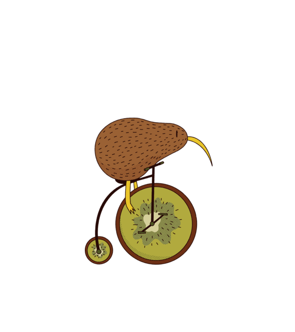 Kiwi Bicikli minta almazöld pólón