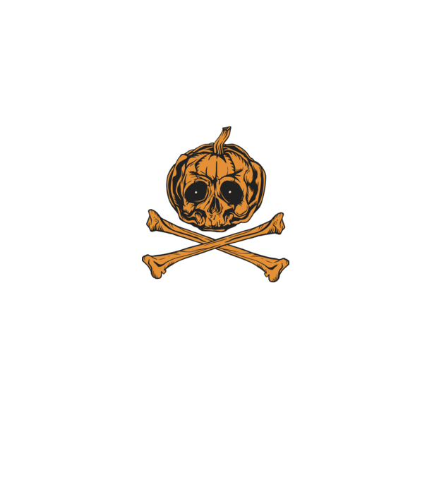 Tök Fej koponya Halloween minta farmerkék pólón