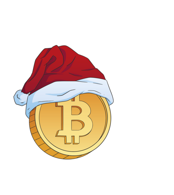 Bitcoin Karácsony minta világoskék pólón