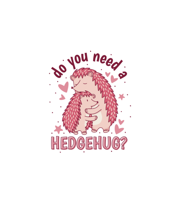 Hedgehug minta fehér pólón