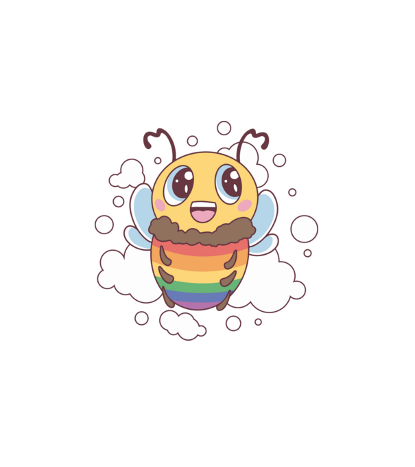 LGBT BEE minta fehér pólón