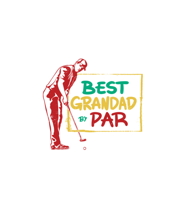 Best Grandad by par - Legjobb Golfos Nagypapa minta fehér pólón
