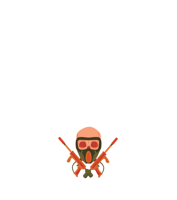 Paintball koponya minta világos rózsaszín pólón