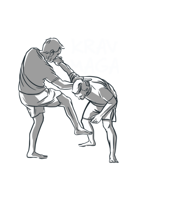 KRAV MAGA minta fekete pólón