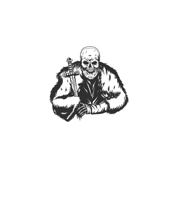 Viking Skull minta szürke pólón