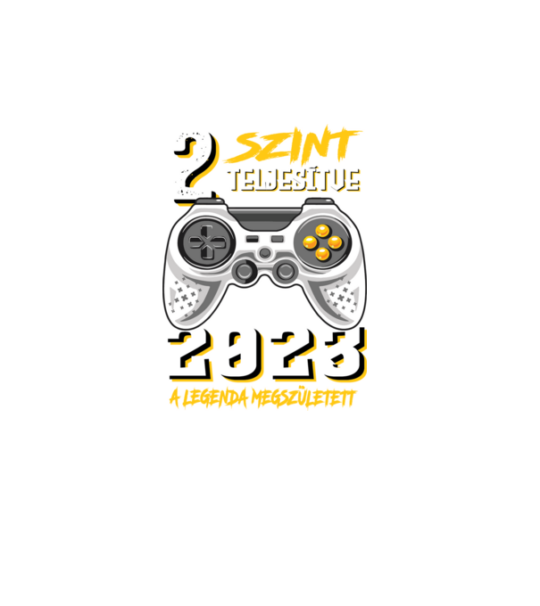 GAMER szint teljesítve 2. 2023 minta türkiz pólón