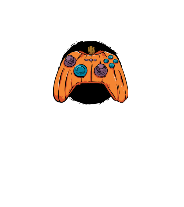 Tök joystick minta fekete pólón