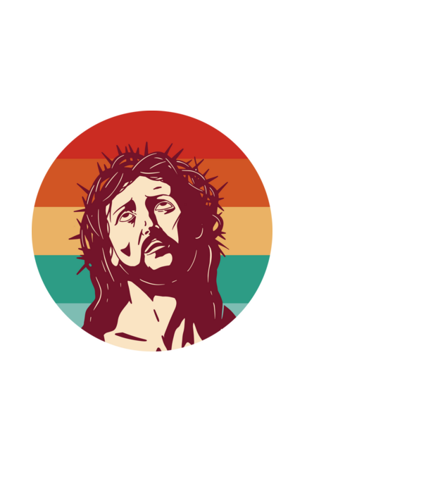 Jézus Krisztus Retro minta fehér pólón