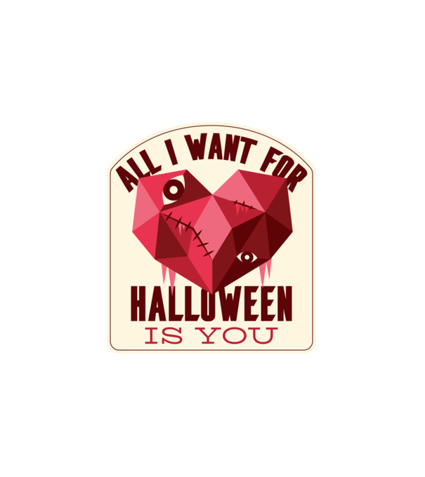 All I want for Halloween is You minta fehér pólón