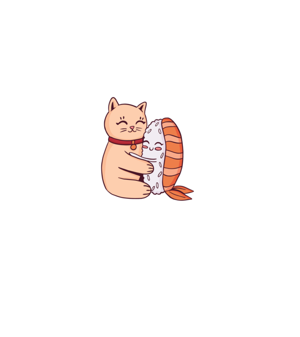 Sushi Cicával minta szürke pólón