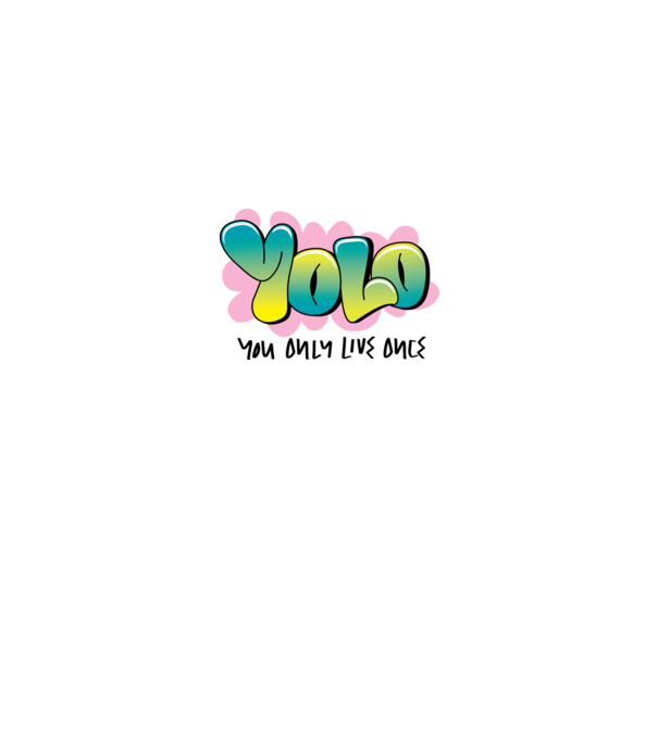 YOLO - You only live once minta fehér pólón