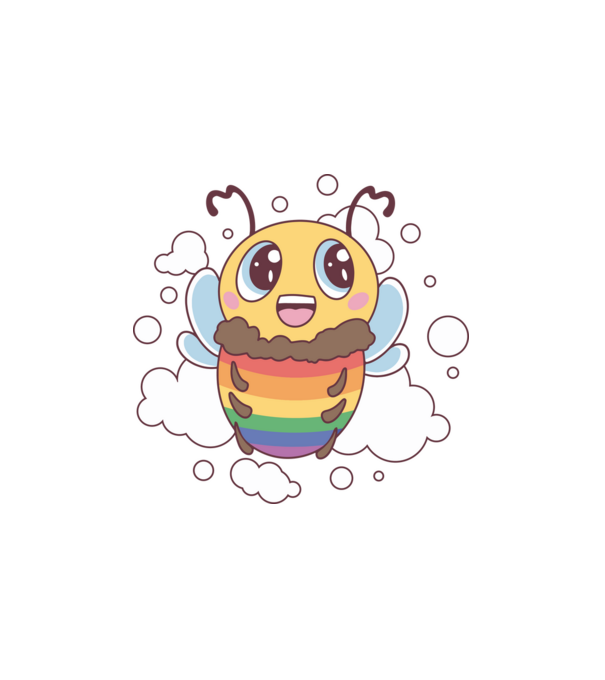 LGBT BEE minta fehér pólón