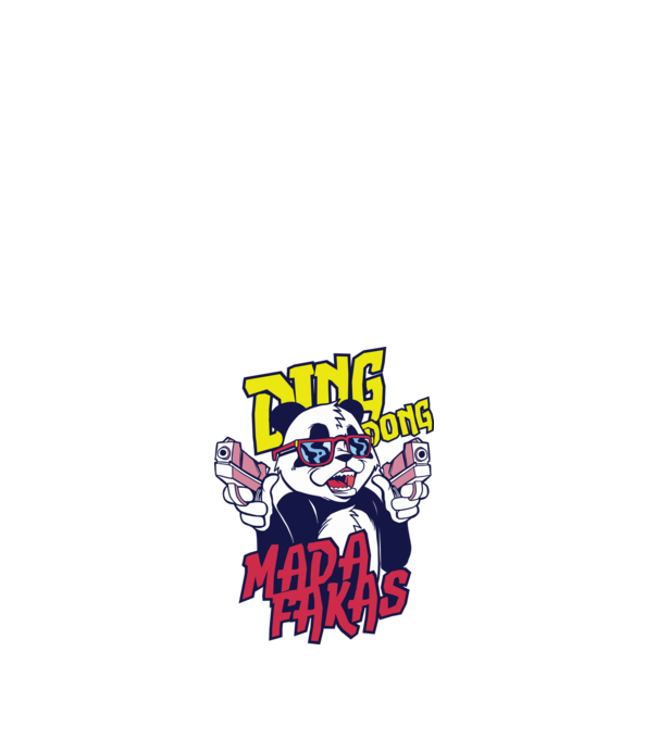 Ding Dong Panda minta fehér pólón