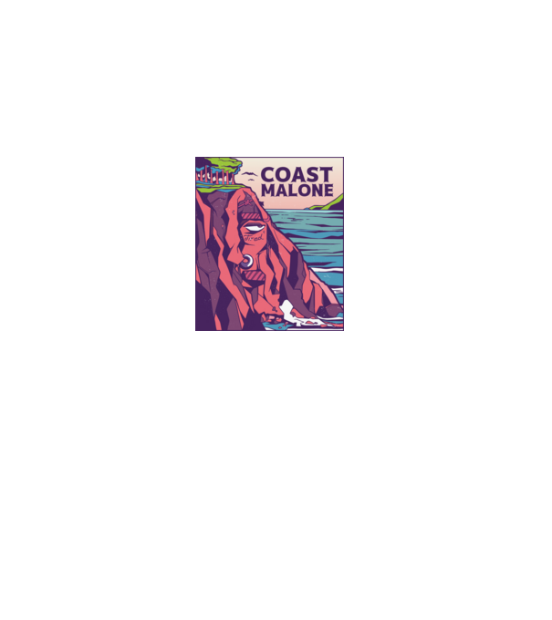 Coast Malone minta fekete pólón