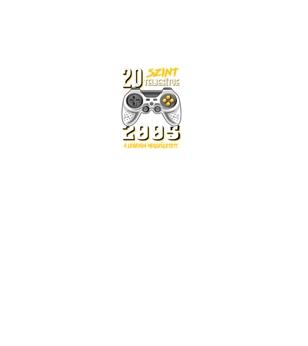 GAMER szint teljesítve 20. 2005 minta fekete pólón