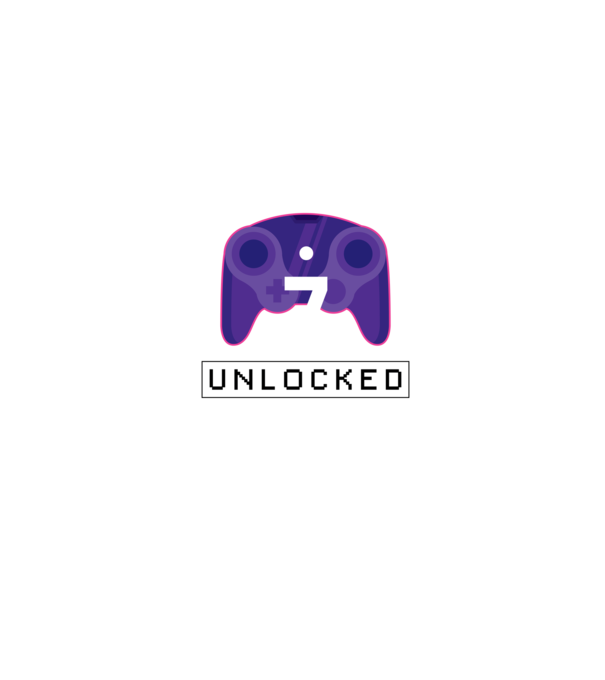 Level 7 Unlocked Gamer Születésnap minta farmerkék pólón