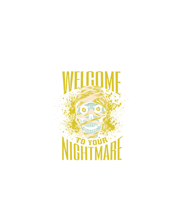 Welcome to your Nightmare Halloween minta fekete pólón