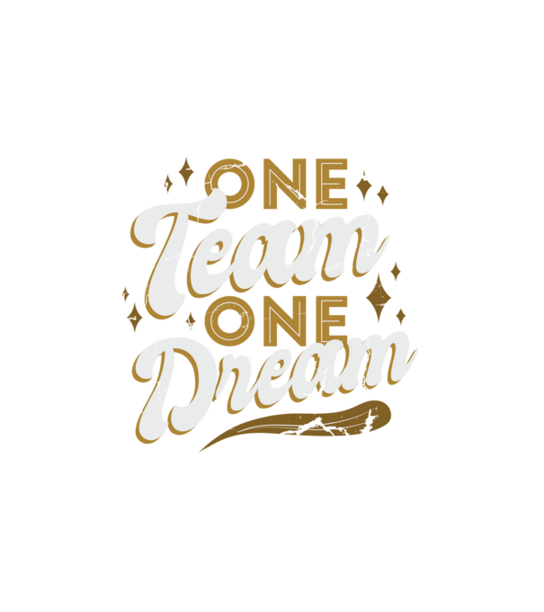 One Team One Dream minta fehér pólón