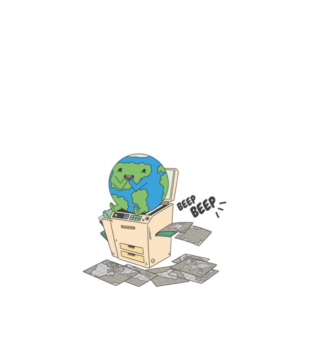 Earth Planet Scanner minta homokszín pólón