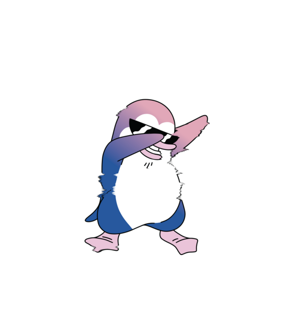 Dabbing Pingvin minta homokszín pólón