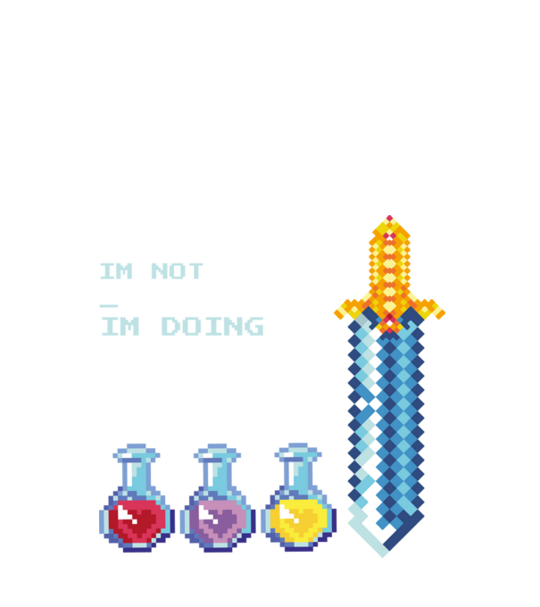 PixelQuoteshirt minta fekete pólón