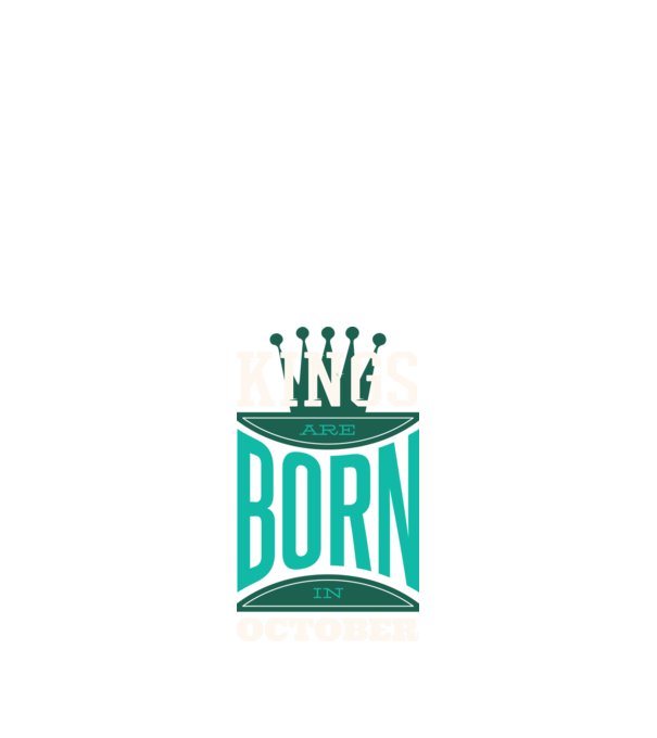 Kings are born in October minta fekete pólón