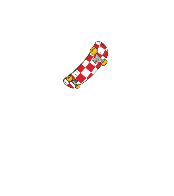 Gördeszka minta fehér pólón