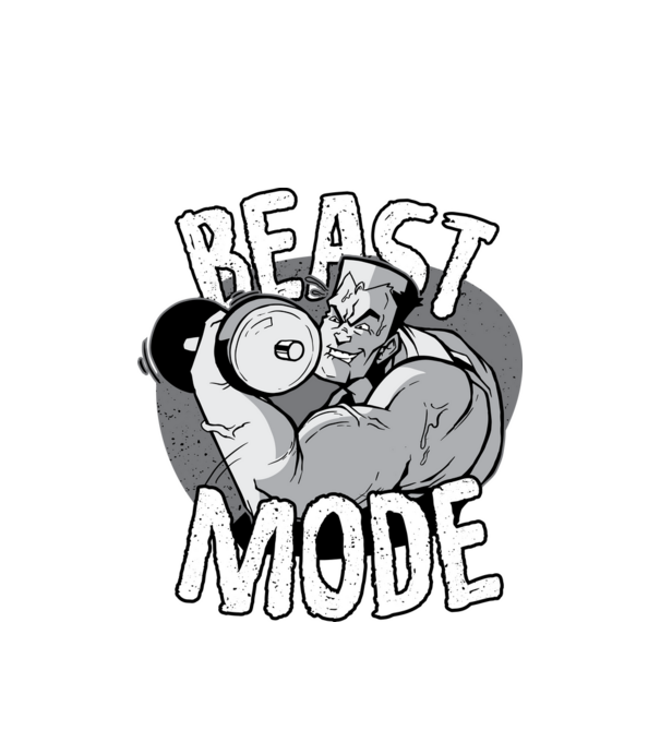 Beast Mode minta fehér pólón