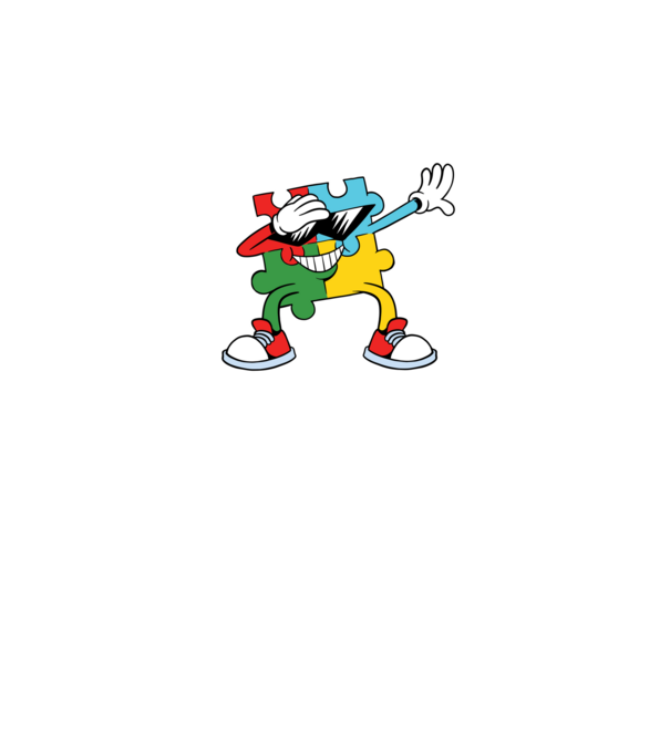 Autista DAB Puzzle minta fekete pólón