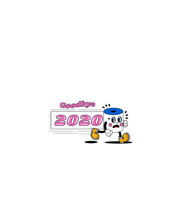Good Bye 2020 minta királykék pólón