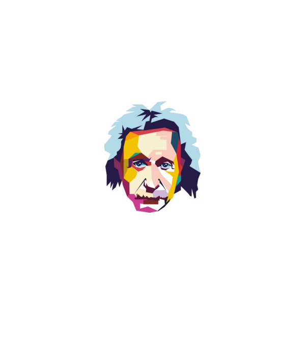 Einstein absztrakt minta fehér pólón