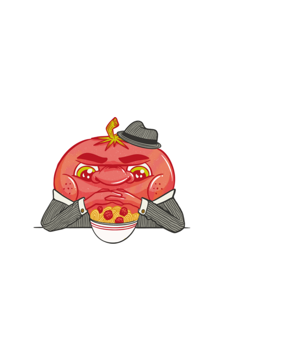 Staring Mafia Tomato minta világoskék pólón