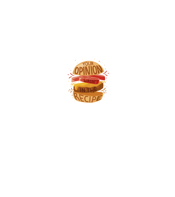 Your Opinion Burger minta fekete pólón