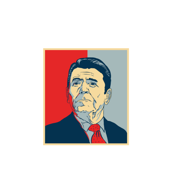 Reagan Hope minta fehér pólón