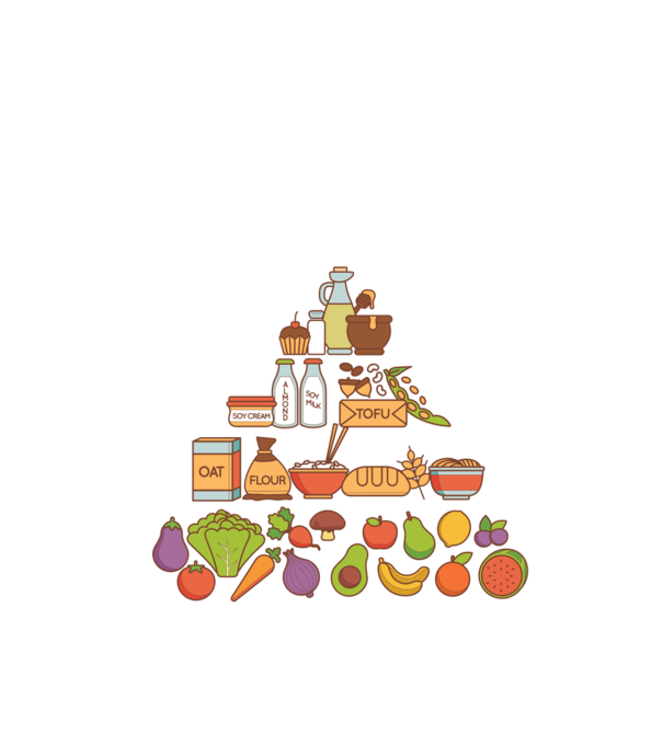 Vegán Piramis minta fekete pólón
