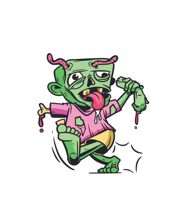 Zombi minta fehér pólón