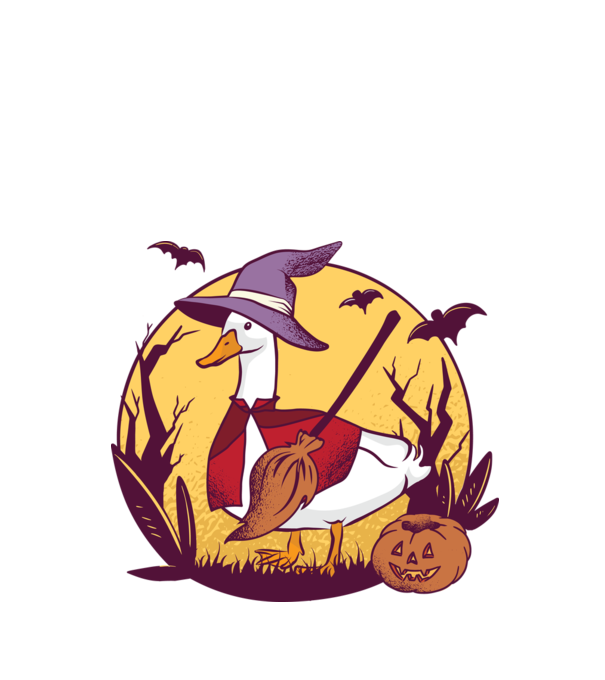 Halloween Liba minta fehér pólón