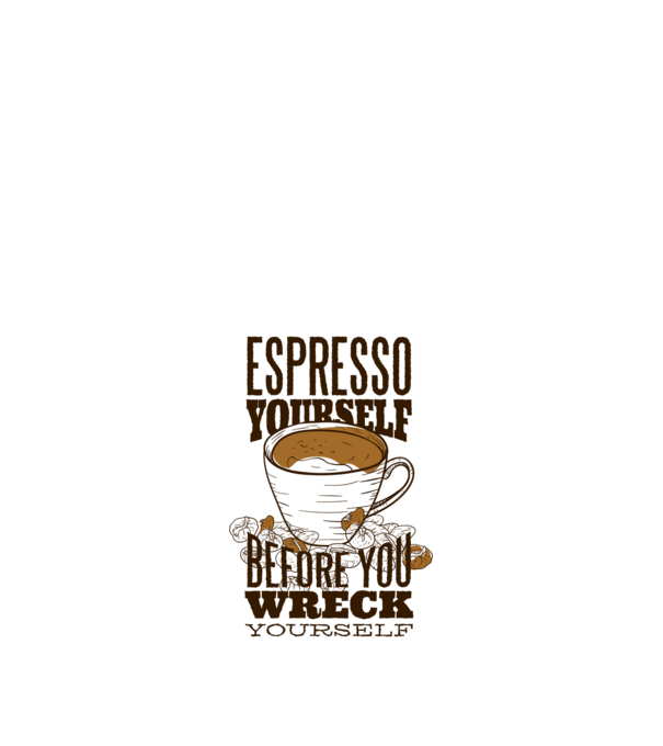 Espresso Yourself Kávés minta homokszín pólón