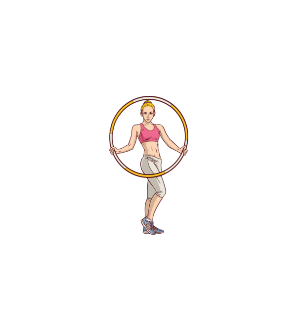 Hula Hoop minta fekete pólón