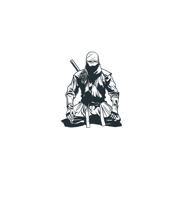Ninja minta világoskék pólón